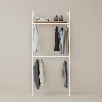 KIM DOUBLE 1 OAK – 1 horní police | bílá