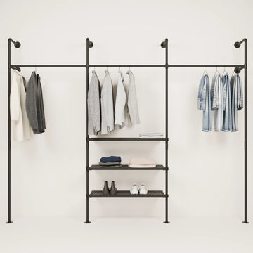 Kleiderschranksystem offen