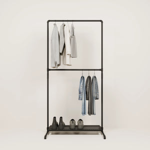 LAS 1 METAL – 1 shelf | Metal clothes rack with shelf