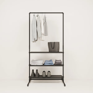 LAS 1 METAL – 3 shelves | Clothes rack with shelves