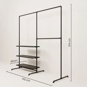 LAS 2 METAL – 3 shelves