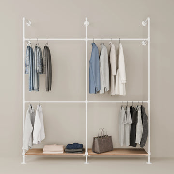 KIM DOUBLE 2 OAK – 2 police níže | bílá