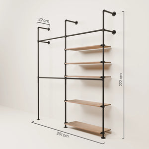 KIM DOUBLE 2 OAK – 5 polic vpravo