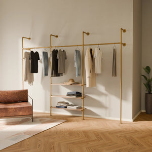 KIM 3 OAK – 3 shelves | gold