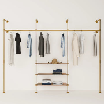 KIM 3 OAK – 3 shelves | gold