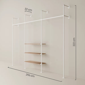 KIM 3 OAK – 3 shelves | white