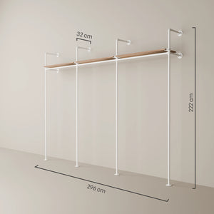 KIM 3 OAK – 3 top shelves | white