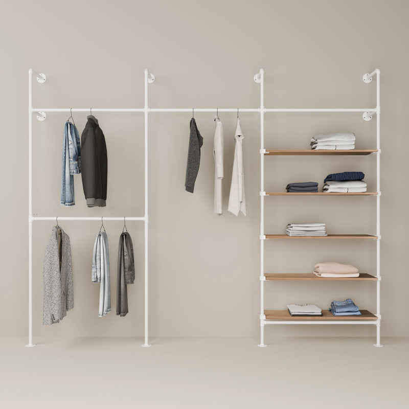 KIM DOUBLE 3 OAK – 5 police | bílá