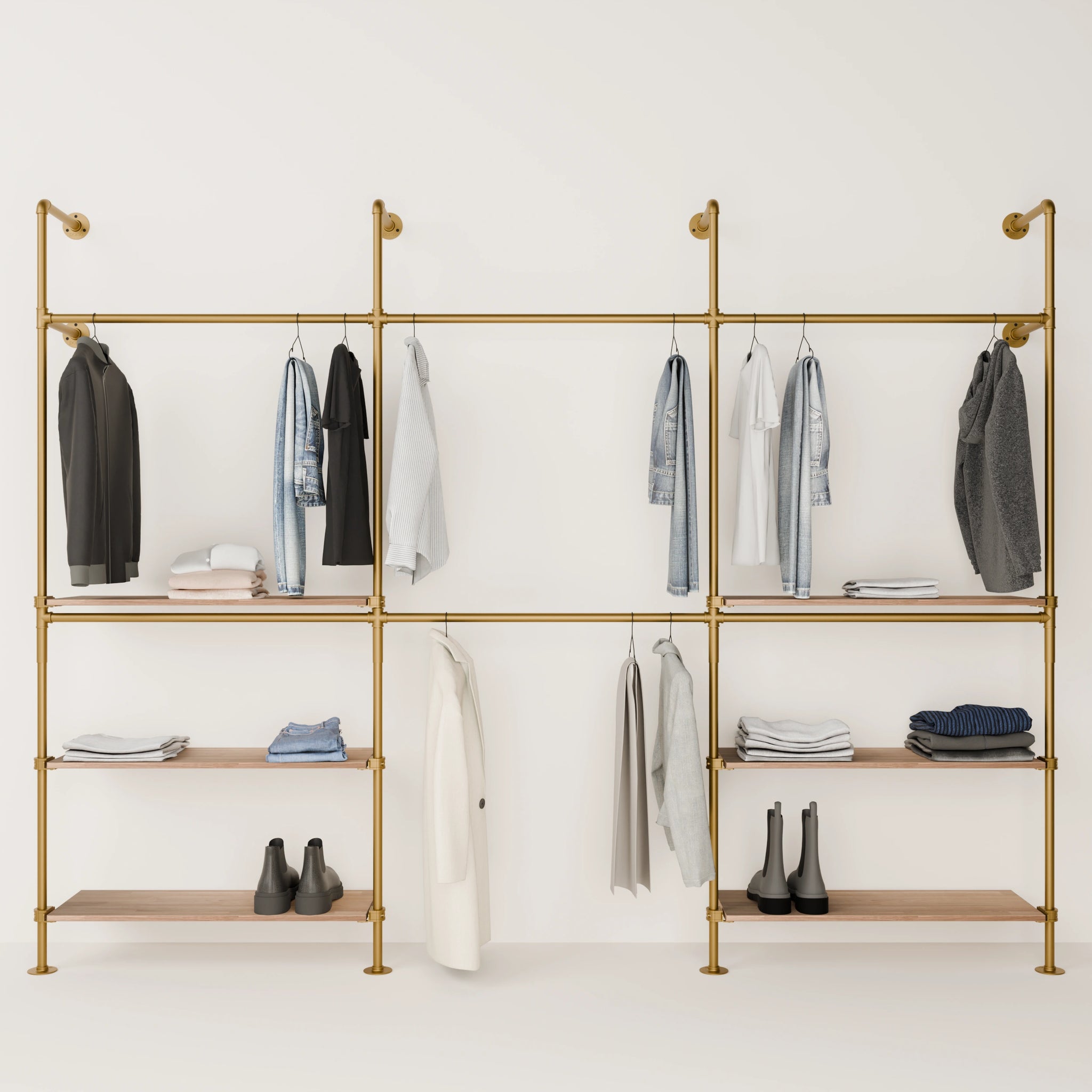 KIM DOUBLE 3 OAK – 6 polic spodní | zlatá