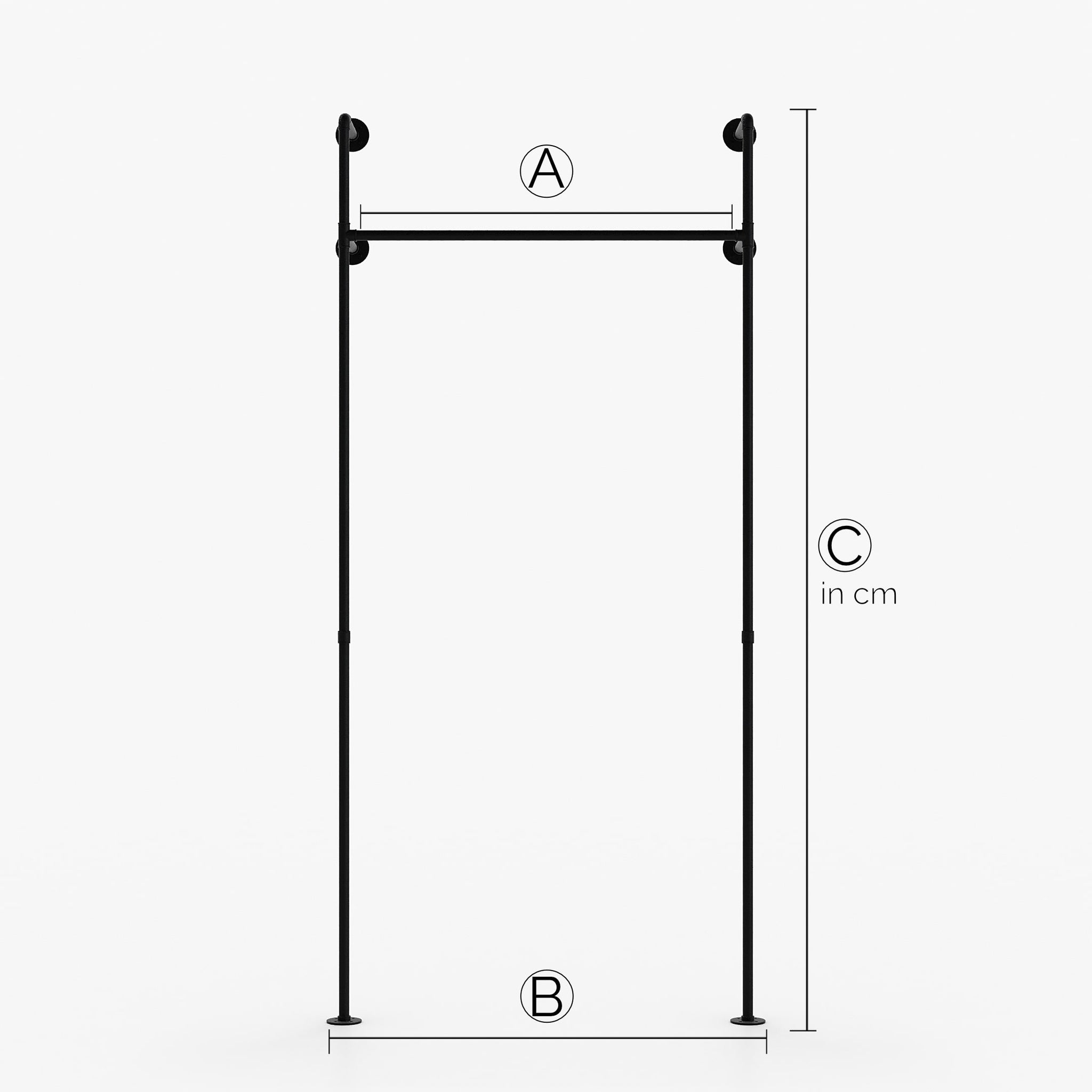 KIM I – Custom-made | Wardrobe Industrial | industrial design | black tubes