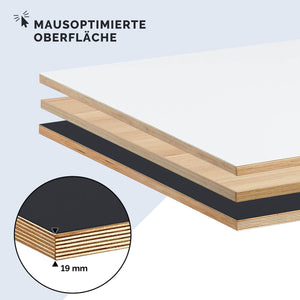 Schreibtisch höhenverstellbar Tischplatte